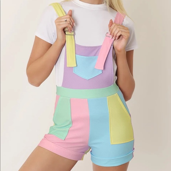Blackmilk Pants - PAINT BY NUMBERS SHORT OVERALLS